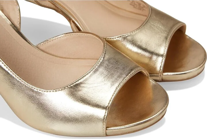 LifeStride Teller 2 Slingbacks Women's Sandals Gold Metallic : 7 W (C), Leather/Rubber - Image 7
