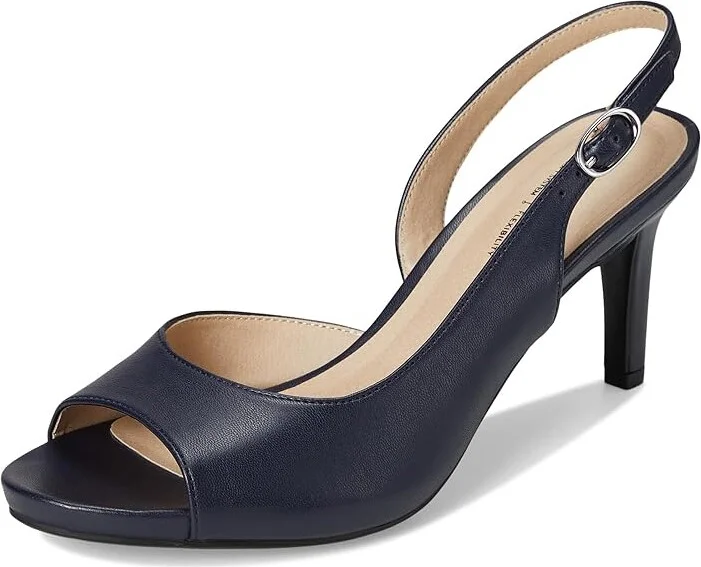 LifeStride Teller 2 Slingbacks Women's Sandals Lux Navy : 5 M (B), Leather/Rubber - Image 5