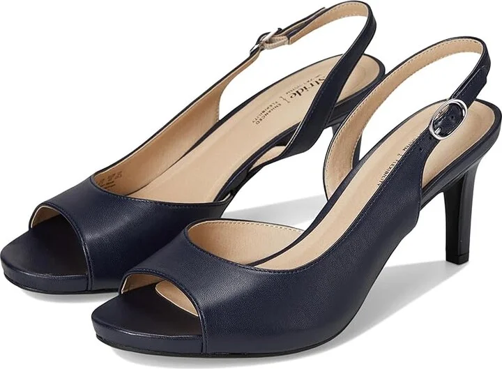 LifeStride Teller 2 Slingbacks Women's Sandals Lux Navy : 5 M (B), Leather/Rubber