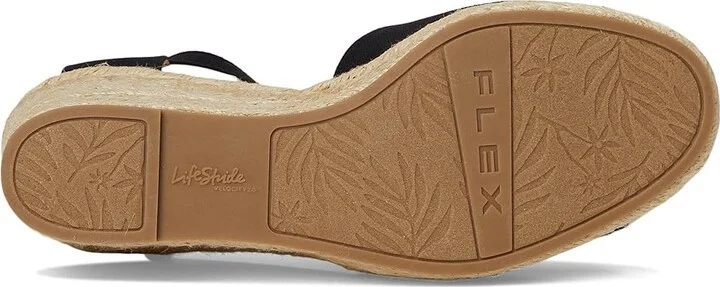 LifeStride Tess Wedge Espadrille Sandals Women's Sandals Black : 8.5 M (B) - Image 3