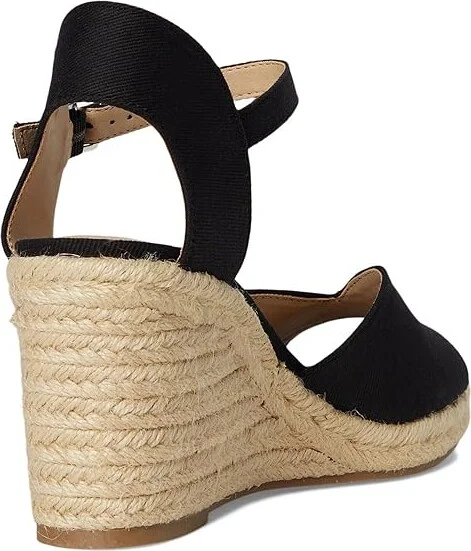 LifeStride Tess Wedge Espadrille Sandals Women's Sandals Black : 8.5 M (B) - Image 4