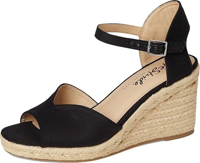 LifeStride Tess Wedge Espadrille Sandals Women's Sandals Black : 8.5 M (B) - Image 5