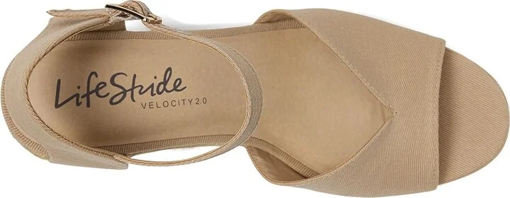 LifeStride Tess Wedge Espadrille Sandals Women's Sandals Tender Taupe : 10 W (C) - Image 2