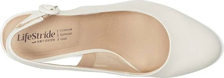 LifeStride Tia Slingback Shoes Women's Shoes White Patent : 7.5 W (C), Synthetic - Image 2