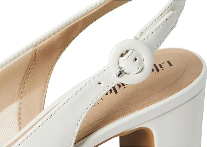 LifeStride Tia Slingback Shoes Women's Shoes White Patent : 7.5 W (C), Synthetic - Image 7