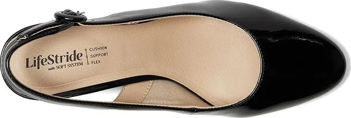 LifeStride Tia Women's Sandals Black Faux Leather : 10 M (B) - Image 2