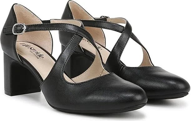 LifeStride Tracy High Women's Heels Black : 8 W (C), Faux Leather