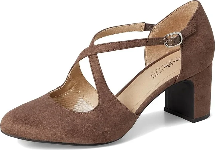 LifeStride Tracy High Women's Heels Mocha : 7 M (B), Faux Leather - Image 5