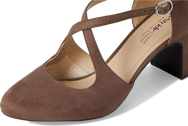 LifeStride Tracy High Women's Heels Mocha : 7 M (B), Faux Leather - Image 7