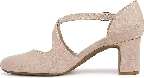 LifeStride Tracy High Women's Heels Tender Taupe Microfiber : 7 W (C), Faux Leather - Image 5