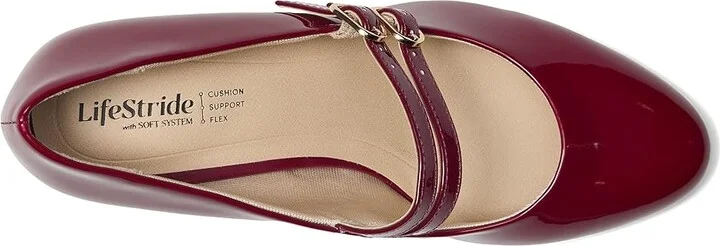 LifeStride True Women's Shoes Dark Cherry Patent : 8.5 M (B), Synthetic - Image 2