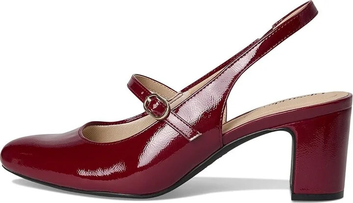 LifeStride Trust Strappy Shoes Women's Shoes Dark Cherry Patent : 9.5 W (C), Leather - Image 6