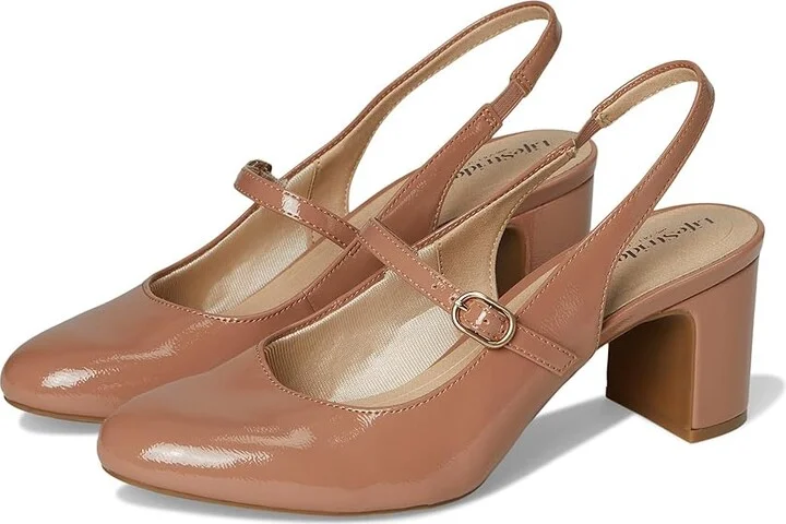 LifeStride Trust Strappy Shoes Women's Shoes Desert Nude Patent : 11 M (B), Leather