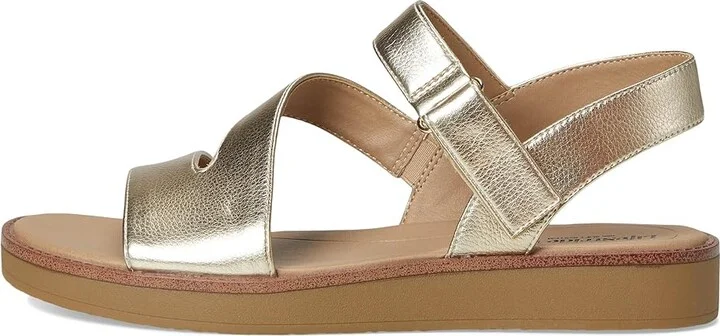 LifeStride Waverly Sandals Women's Flat Shoes Gold Faux Leather : 9 M (B) - Image 6