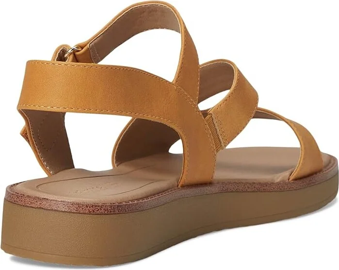 LifeStride Waverly Sandals Women's Flat Shoes Inca Gold Faux Leather : 6 W (C) - Image 4