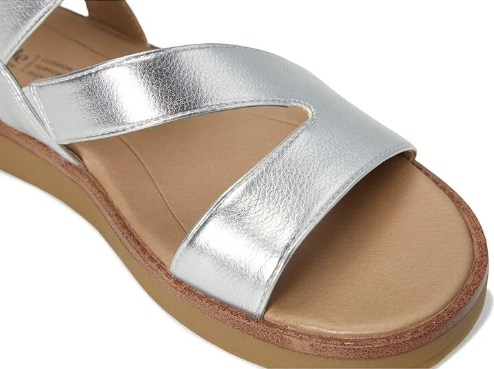 LifeStride Waverly Sandals Women's Flat Shoes Silver Faux Leather : 9.5 M (B) - Image 7