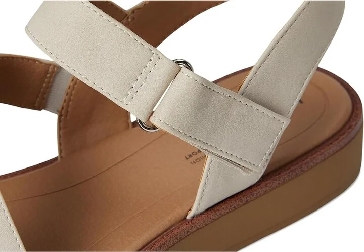 LifeStride Waverly Sandals Women's Flat Shoes Stone Beige Faux Leather : 6 M (B) - Image 7