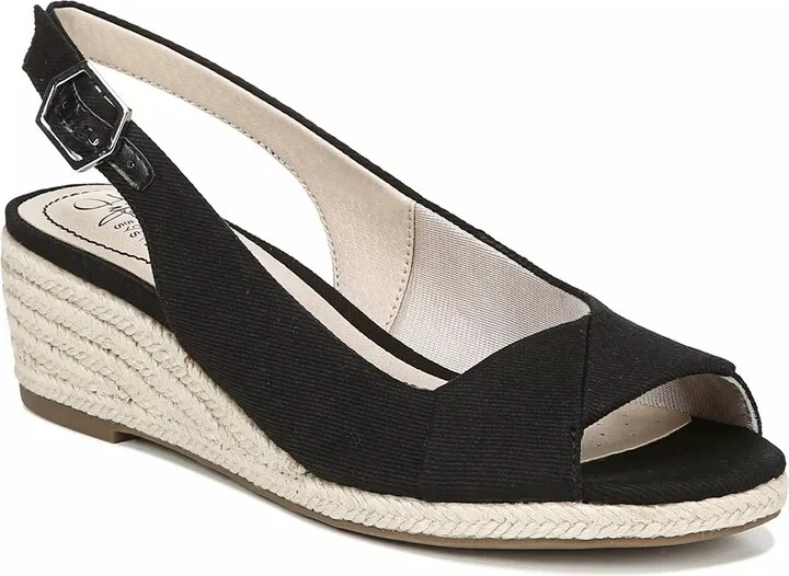 LifeStride Wide Width Socialite Espadrille Wedge Sandal