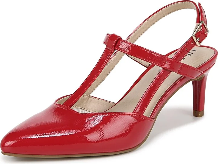 LifeStride Womens Aire Slingback Pump Fire Red Patent 5 M