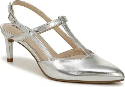 LifeStride Women's Aire Slingback Sandal Silver Metallic 7.5 M