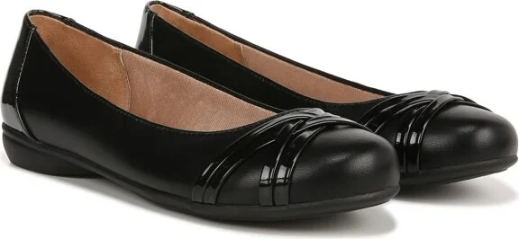 LifeStride Women's Aliza Ballet Flat Black Synthetic 10 M - Image 2