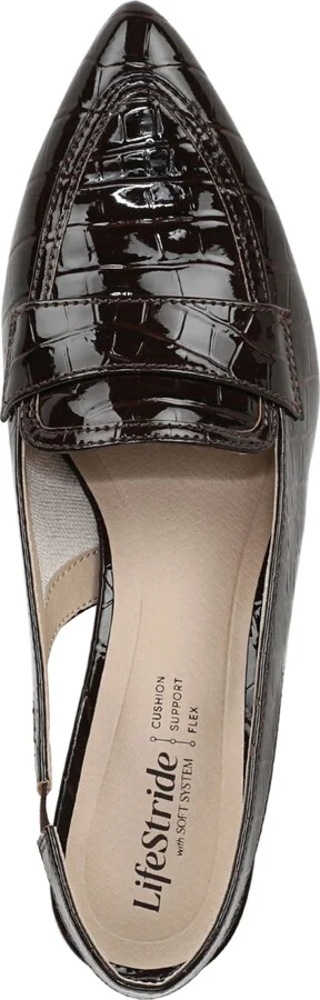 LifeStride Women's Angel Pointed Toe Block Heel Slingback Pumps - Image 8