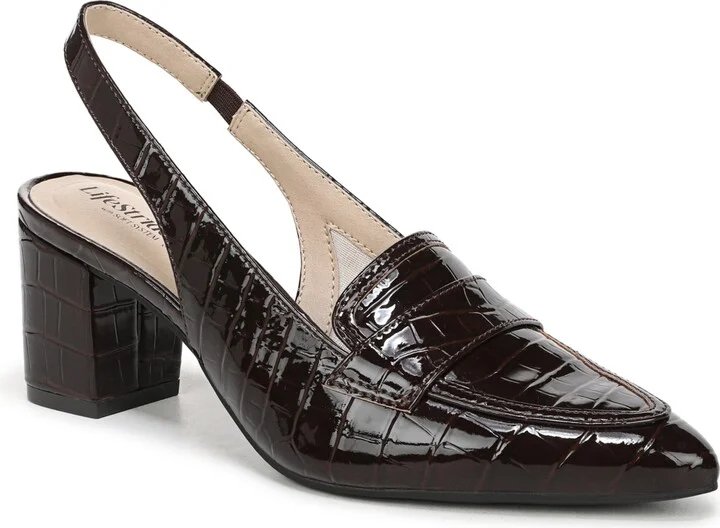 Dark Brown Croc Faux Leather