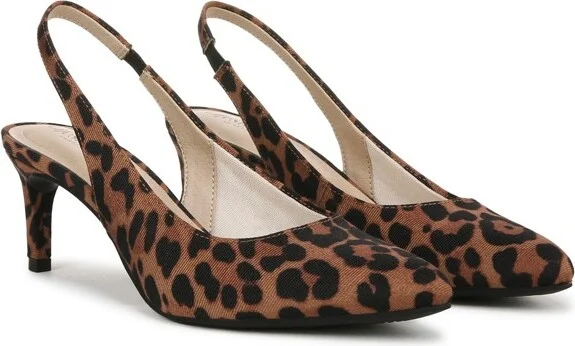 LifeStride Women's Annalise Slingback Dress Pump Brown Multi Leopard 8.5 M - Image 2