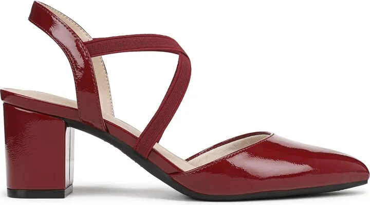 LifeStride Women's April Block Heel Ankle Strap Slingback Pumps - Image 2