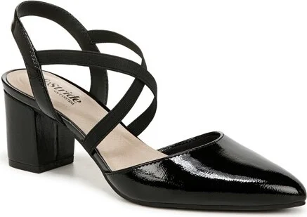 LifeStride Women's April Pump Black Patent 5 M