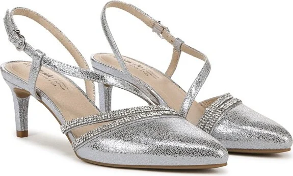 LifeStride Women's Arlo 2 Ankle Strap Pump Silver 9.5 W - Image 2