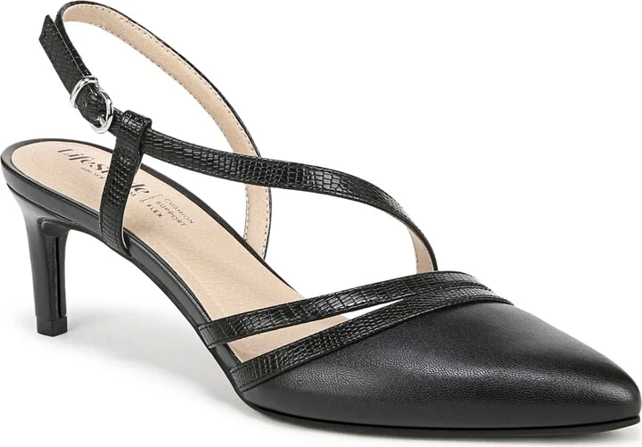 LifeStride Women's Arlo Pointed Toe Slingback Pumps