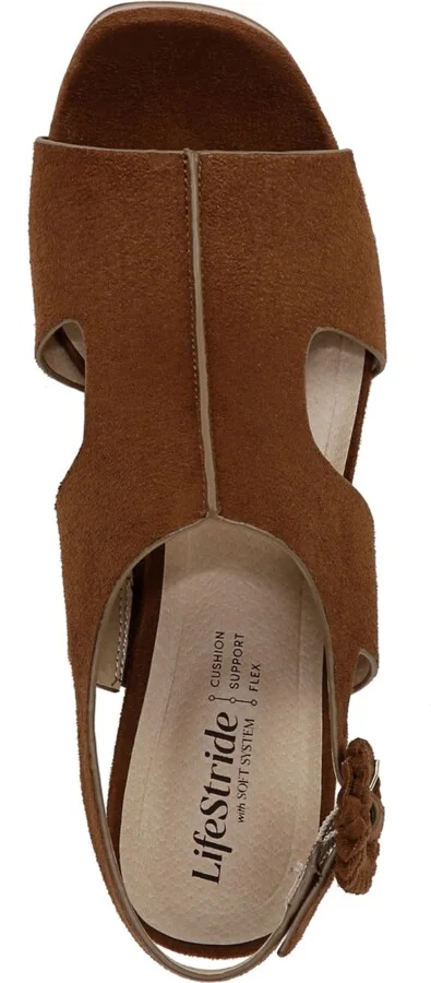 LifeStride Women's Audra Open Square Toe Block Heel Platform Sandals - Image 8
