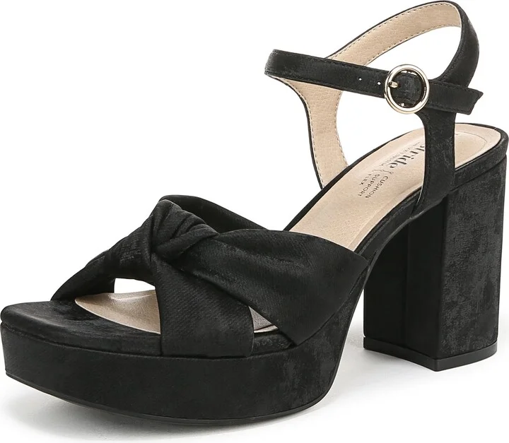 LifeStride Womens August Heeled Sandal Black 9 M