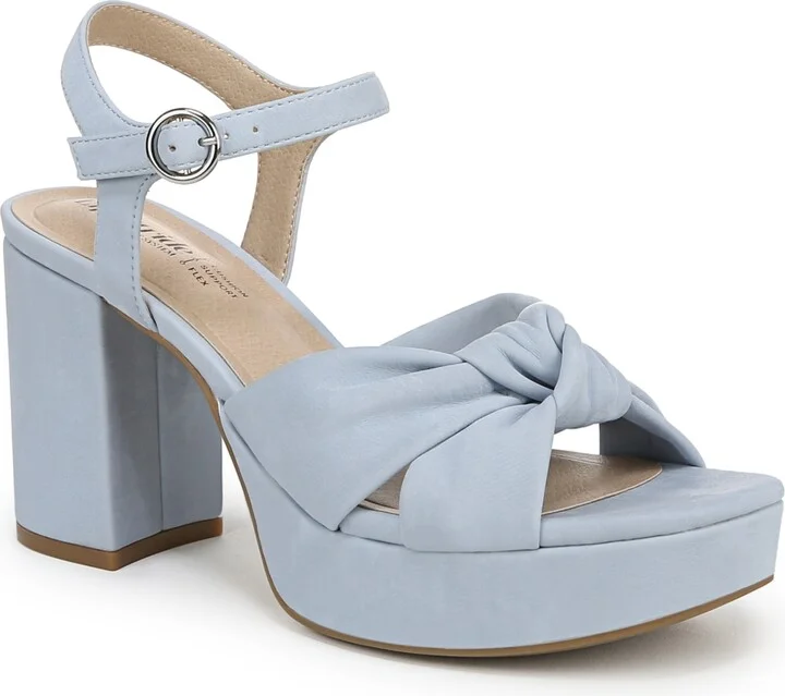 LifeStride Women's August Square Open Toe Platform Sandals