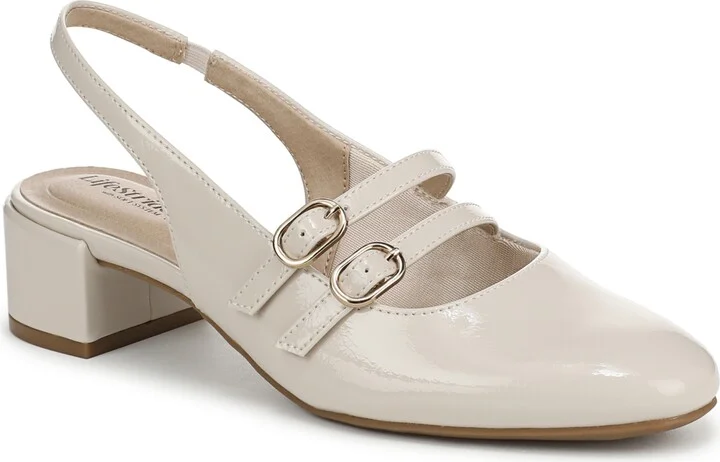 LifeStride Women's Beatrice Block Heel Slingback Pumps