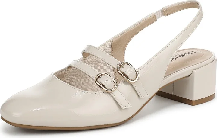 LifeStride Womens Beatrice Pump Almond Milk Patent 5.5 M