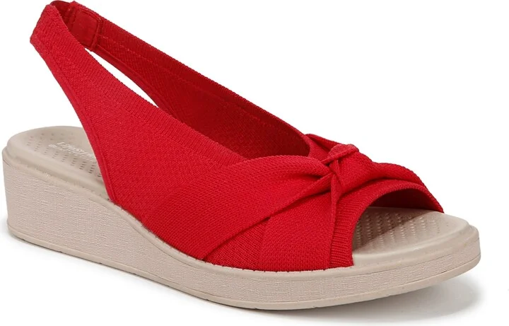 LifeStride Women's Bell Washable Slingback Wedge Sandals