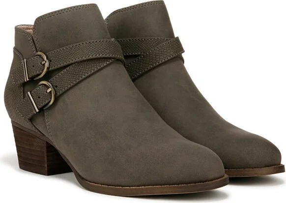 LifeStride Women's Blaire Block Heel Ankle Bootie Dark Grey 9.5 W - Image 2