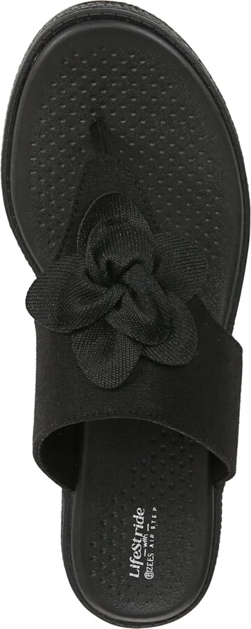 LifeStride Women's Bloom Washable Thong Slip On Wedge Sandals - Image 8