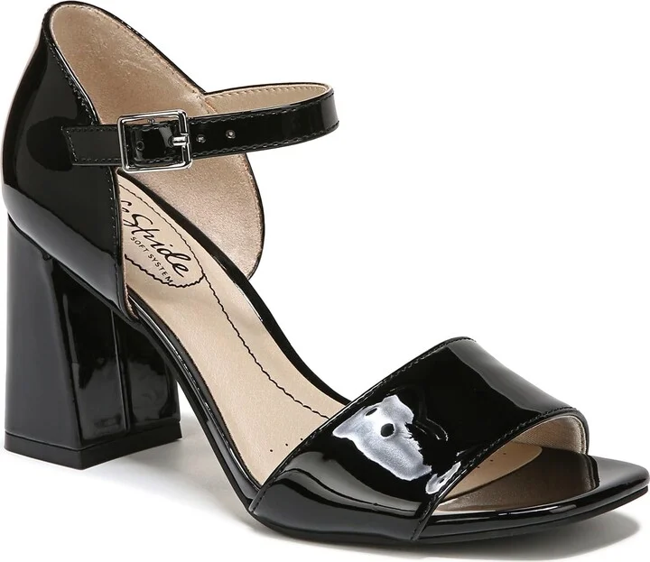 LifeStride Womens Bombshell Dress Sandal Black Patent 9 M