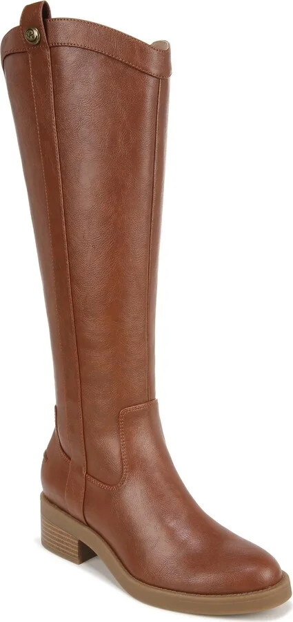 LifeStride Womens Bridgett Knee High Riding Boot Walnut Brown Faux Leather Wide Calf 9 W