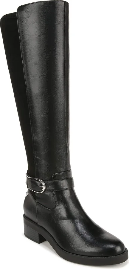 LifeStride Womens Brooks Knee High Riding Boots Black Faux Wide Calf 8 M