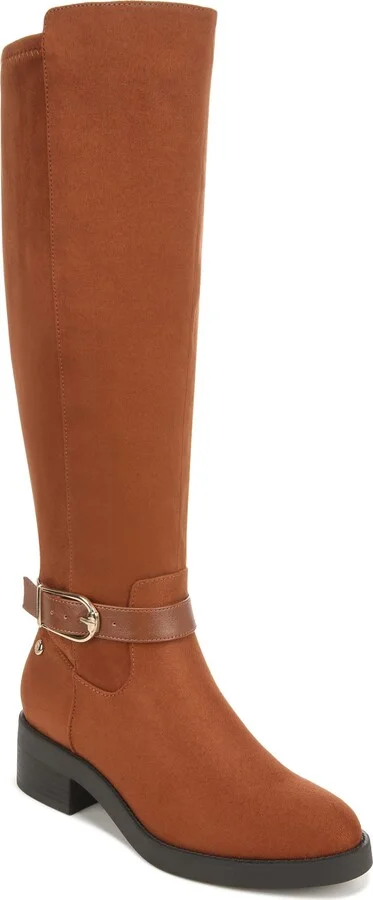LifeStride Womens Brooks-Wc Wide Calf Boot Brown Synthetic 10 M