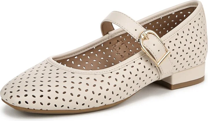 LifeStride Womens Cameo MJ 3 Mary Jane Flat Cream 9 W