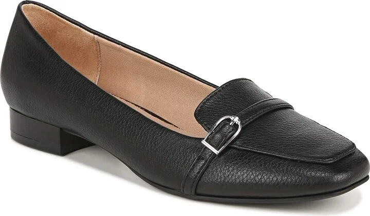 LifeStride Womens Catalina Slip On Loafers Black 11 M