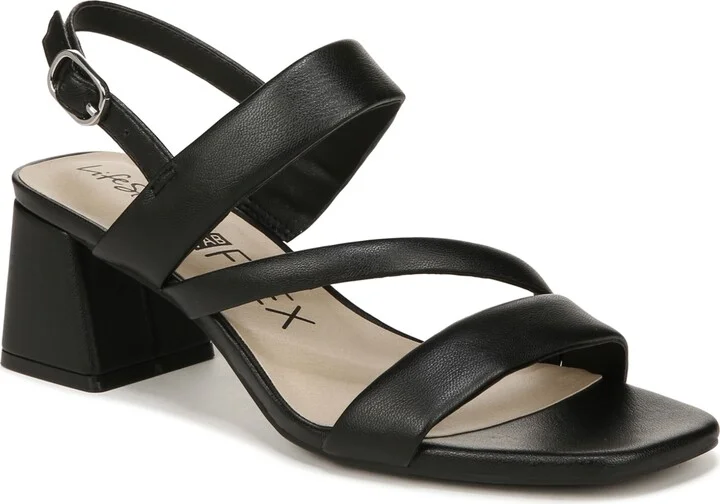 LifeStride Women's Celia Asymmetrical Block Heel Dress Sandals