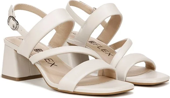 LifeStride Womens Celia Slingback Strappy Dress Sandals Bone 7 W - Image 2