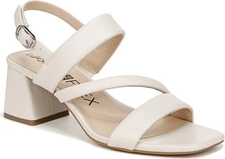 LifeStride Womens Celia Slingback Strappy Dress Sandals Bone 7 W