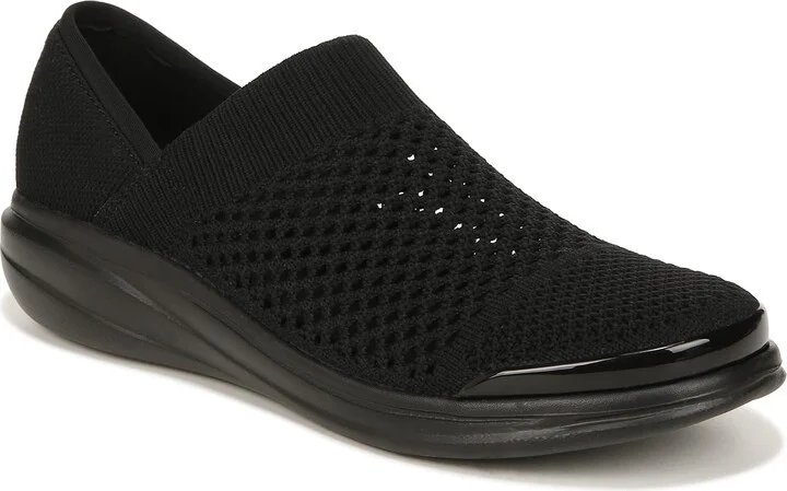 LifeStride Womens Charlene Washable Slip On Sneakers Black 8 W